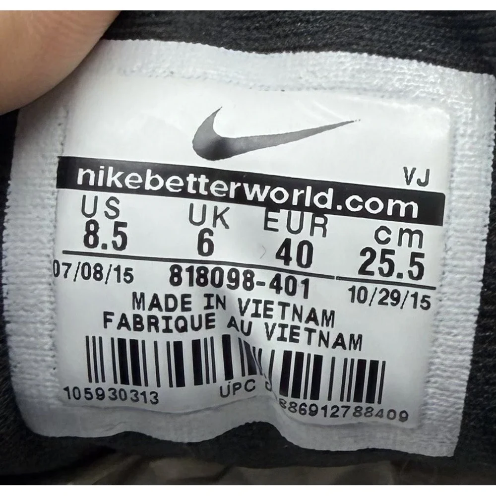 Nike Women's LunarTempo 2 Athletic Sneaker Shoes Black Blue 818098‎ 401 Size 8.5